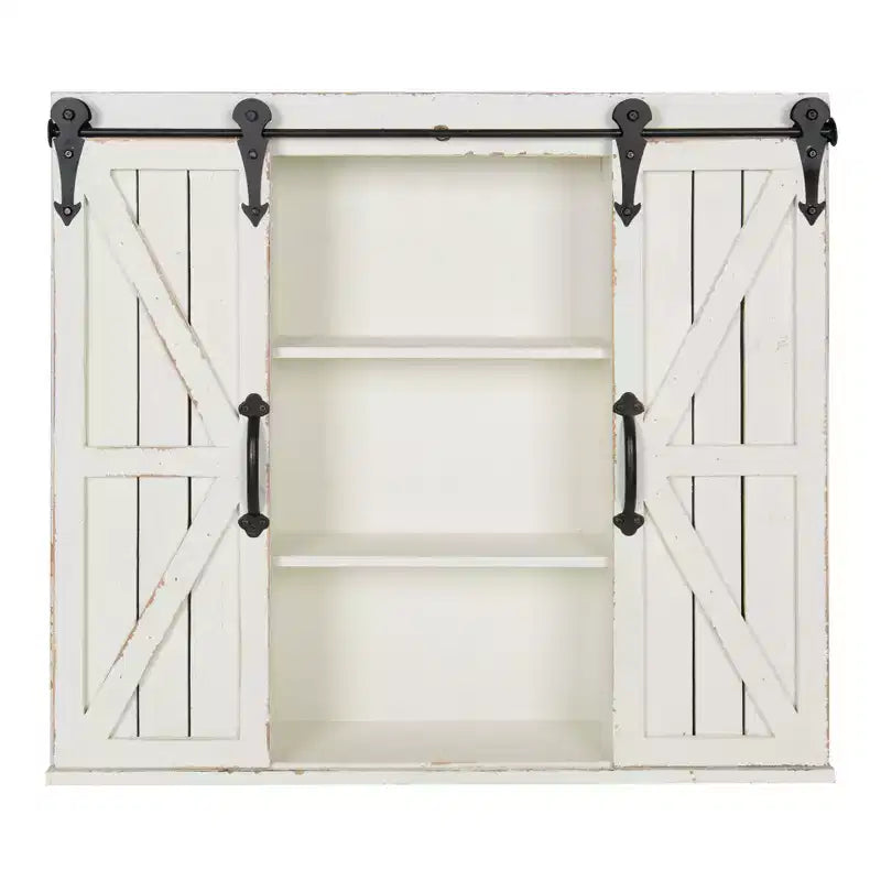 Estante de pared rústico - Blanco