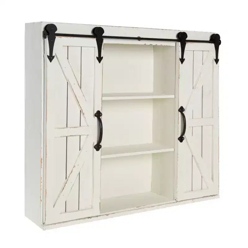 Estante de pared rústico - Blanco