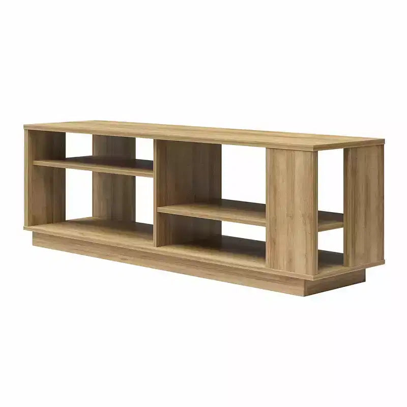 Mueble para TV contemporáneo de hasta 60" – Estantes escalonados, MDF, herrajes ocultos