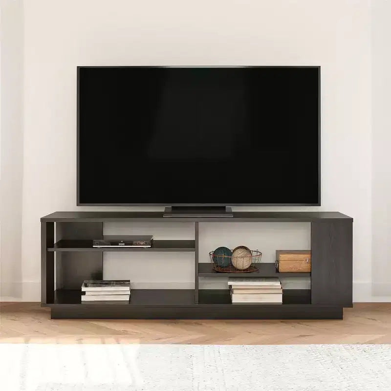 Mueble para TV contemporáneo de hasta 60" – Estantes escalonados, MDF, herrajes ocultos