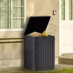 Caja para entrega de paquetes Chic Crate, caja de almacenamiento grande con cerradura, caja para entrega de paquetes de resina de doble pared para exteriores y caja para terraza impermeable para porches y patios