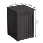 Caja para entrega de paquetes Chic Crate, caja de almacenamiento grande con cerradura, caja para entrega de paquetes de resina de doble pared para exteriores y caja para terraza impermeable para porches y patios