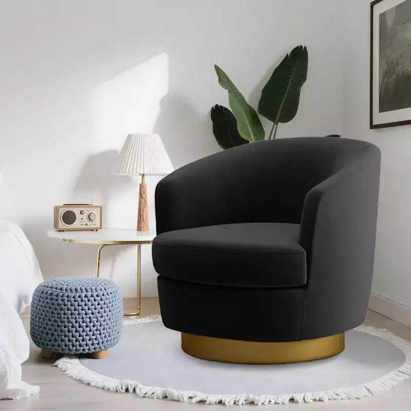 Sillón Acentual Giratorio de Terciopelo 360° – Taburete para Tocador, Salón y Dormitorio