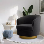 Sillón Acentual Giratorio de Terciopelo 360° – Taburete para Tocador, Salón y Dormitorio