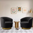 Sillón Acentual Giratorio de Terciopelo 360° – Taburete para Tocador, Salón y Dormitorio