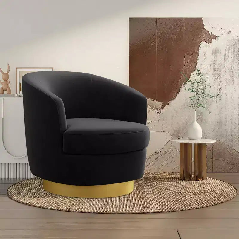 Sillón Acentual Giratorio de Terciopelo 360° – Taburete para Tocador, Salón y Dormitorio