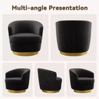 Sillón Acentual Giratorio de Terciopelo 360° – Taburete para Tocador, Salón y Dormitorio