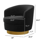 Sillón Acentual Giratorio de Terciopelo 360° – Taburete para Tocador, Salón y Dormitorio