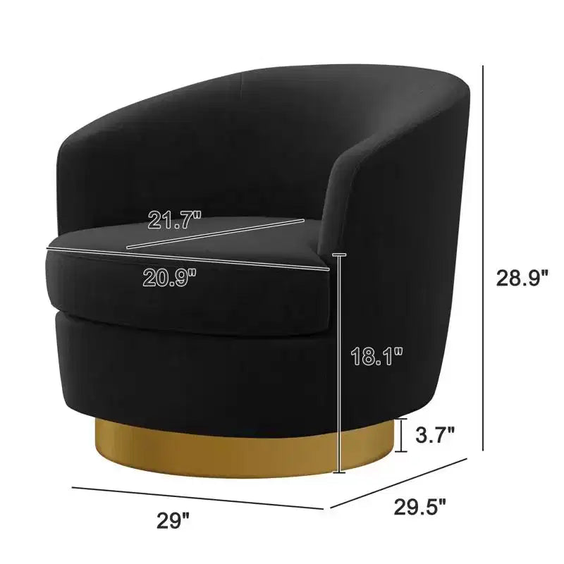 Sillón Acentual Giratorio de Terciopelo 360° – Taburete para Tocador, Salón y Dormitorio