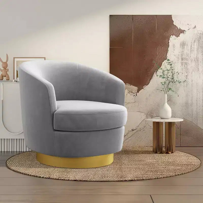 Sillón Acentual Giratorio de Terciopelo 360° – Taburete para Tocador, Salón y Dormitorio