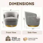 Sillón Acentual Giratorio de Terciopelo 360° – Taburete para Tocador, Salón y Dormitorio