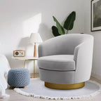 Sillón Acentual Giratorio de Terciopelo 360° – Taburete para Tocador, Salón y Dormitorio