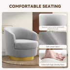 Sillón Acentual Giratorio de Terciopelo 360° – Taburete para Tocador, Salón y Dormitorio