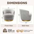 Sillón Acentual Giratorio de Terciopelo 360° – Taburete para Tocador, Salón y Dormitorio