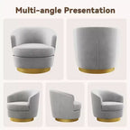 Sillón Acentual Giratorio de Terciopelo 360° – Taburete para Tocador, Salón y Dormitorio