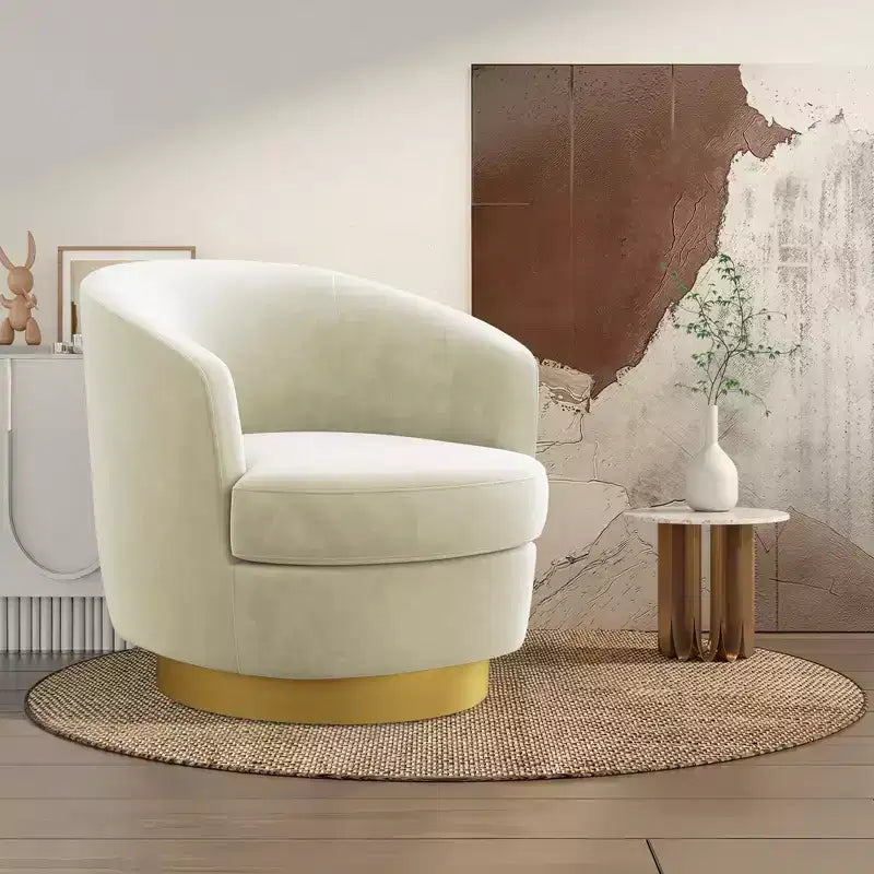 Sillón Acentual Giratorio de Terciopelo 360° – Taburete para Tocador, Salón y Dormitorio