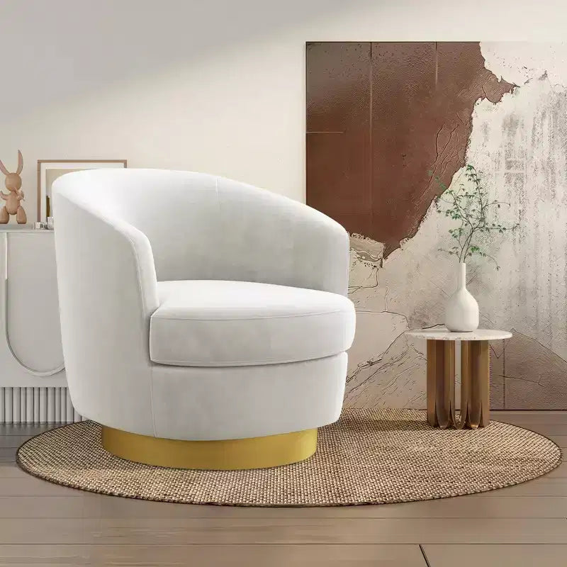 Sillón Acentual Giratorio de Terciopelo 360° – Taburete para Tocador, Salón y Dormitorio