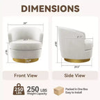 Sillón Acentual Giratorio de Terciopelo 360° – Taburete para Tocador, Salón y Dormitorio
