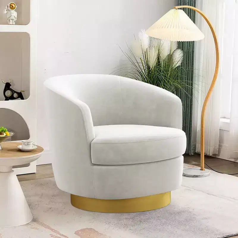 Sillón Acentual Giratorio de Terciopelo 360° – Taburete para Tocador, Salón y Dormitorio