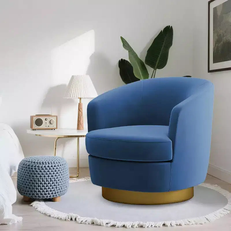 Sillón Acentual Giratorio de Terciopelo 360° – Taburete para Tocador, Salón y Dormitorio