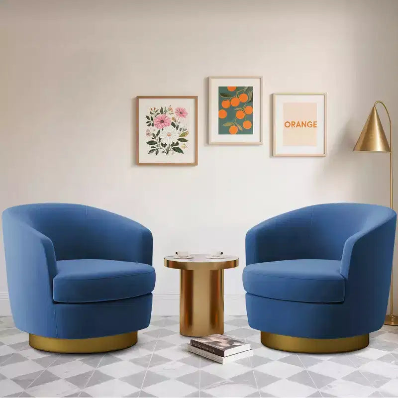 Sillón Acentual Giratorio de Terciopelo 360° – Taburete para Tocador, Salón y Dormitorio