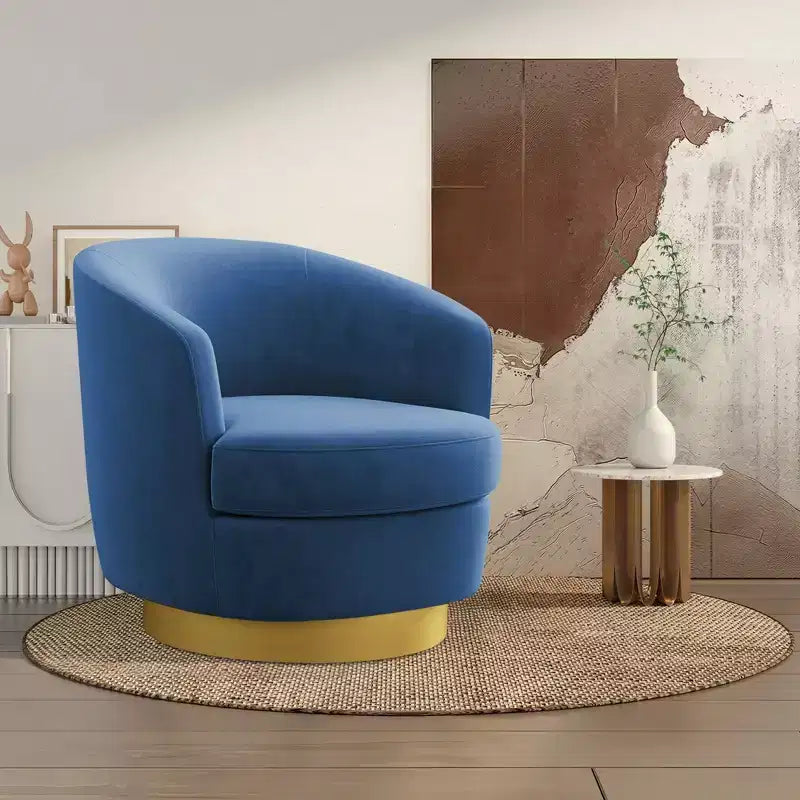 Sillón Acentual Giratorio de Terciopelo 360° – Taburete para Tocador, Salón y Dormitorio