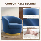 Sillón Acentual Giratorio de Terciopelo 360° – Taburete para Tocador, Salón y Dormitorio