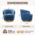 Sillón Acentual Giratorio de Terciopelo 360° – Taburete para Tocador, Salón y Dormitorio