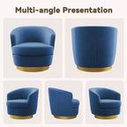 Sillón Acentual Giratorio de Terciopelo 360° – Taburete para Tocador, Salón y Dormitorio