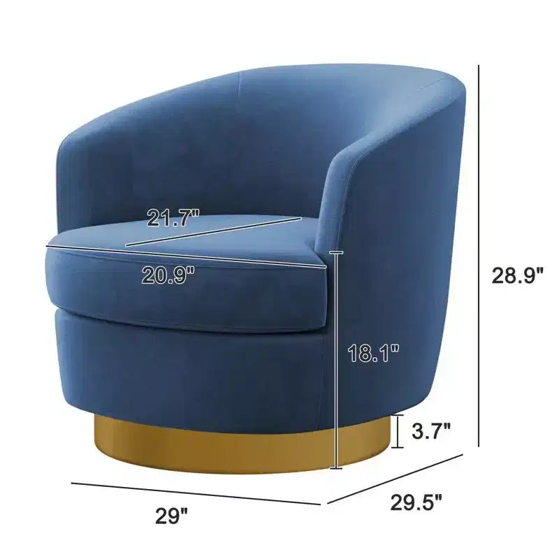 Sillón Acentual Giratorio de Terciopelo 360° – Taburete para Tocador, Salón y Dormitorio