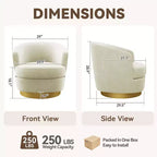 Sillón Acentual Giratorio de Terciopelo 360° – Taburete para Tocador, Salón y Dormitorio