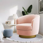 Sillón Acentual Giratorio de Terciopelo 360° – Taburete para Tocador, Salón y Dormitorio