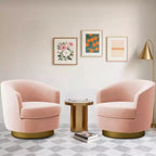 Sillón Acentual Giratorio de Terciopelo 360° – Taburete para Tocador, Salón y Dormitorio