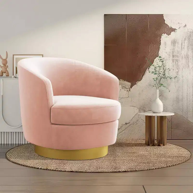 Sillón Acentual Giratorio de Terciopelo 360° – Taburete para Tocador, Salón y Dormitorio