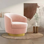 Sillón Acentual Giratorio de Terciopelo 360° – Taburete para Tocador, Salón y Dormitorio