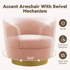 Sillón Acentual Giratorio de Terciopelo 360° – Taburete para Tocador, Salón y Dormitorio