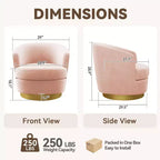 Sillón Acentual Giratorio de Terciopelo 360° – Taburete para Tocador, Salón y Dormitorio