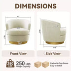 Sillón Acentual Giratorio de Terciopelo 360° – Taburete para Tocador, Salón y Dormitorio