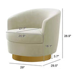 Sillón Acentual Giratorio de Terciopelo 360° – Taburete para Tocador, Salón y Dormitorio