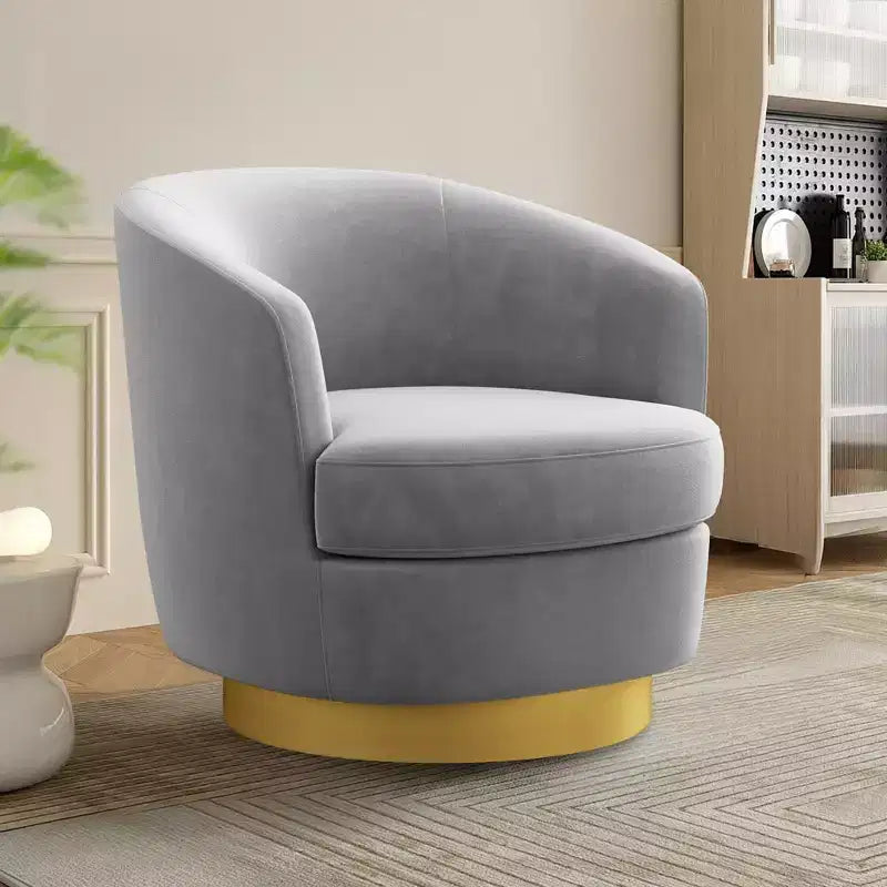 Sillón Acentual Giratorio de Terciopelo 360° – Taburete para Tocador, Salón y Dormitorio