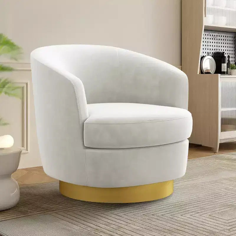 Sillón Acentual Giratorio de Terciopelo 360° – Taburete para Tocador, Salón y Dormitorio