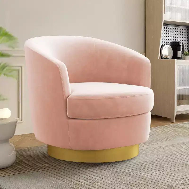 Sillón Acentual Giratorio de Terciopelo 360° – Taburete para Tocador, Salón y Dormitorio
