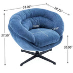 Sillón Giratorio Moderno de Chenilla – Cojín Extraíble, Rotación de 360°, Ergonómico