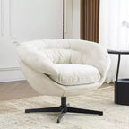 Sillón Giratorio Moderno de Chenilla – Cojín Extraíble, Rotación de 360°, Ergonómico