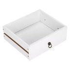 Mesita de noche blanca de MDF con 1 cajón – Estilo tradicional, estante abierto, patas rectas, 45,72 cm de ancho