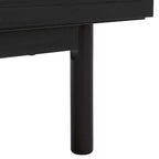 Aparador y mueble de TV de 2 puertas y 3 cajones – Nogal, malla dorada, apto para televisores de hasta 60"
