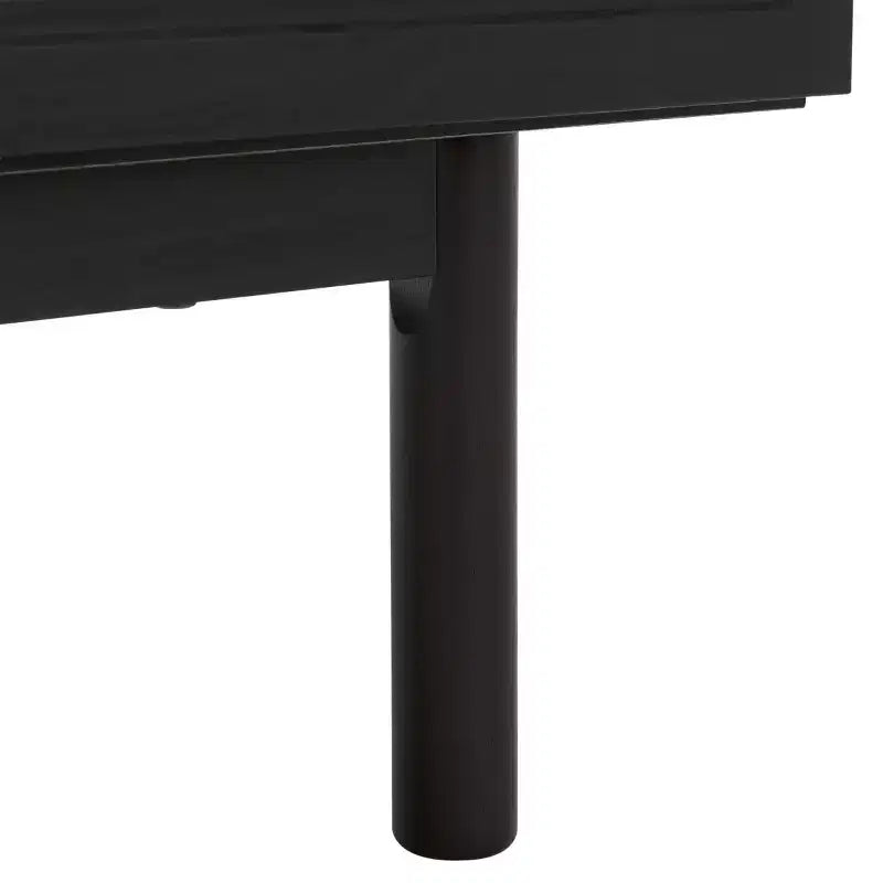 Aparador y mueble de TV de 2 puertas y 3 cajones – Nogal, malla dorada, apto para televisores de hasta 60"