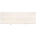 Aparador y mueble de TV de 2 puertas y 3 cajones – Nogal, malla dorada, apto para televisores de hasta 60"