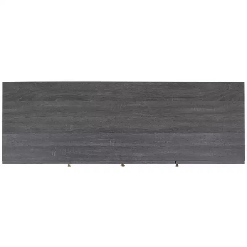 Aparador y mueble de TV de 2 puertas y 3 cajones – Nogal, malla dorada, apto para televisores de hasta 60"