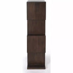 Estantería de madera marrón oscuro de 48" y 3 niveles – Parte trasera abierta, no requiere montaje, madera manufacturada duradera